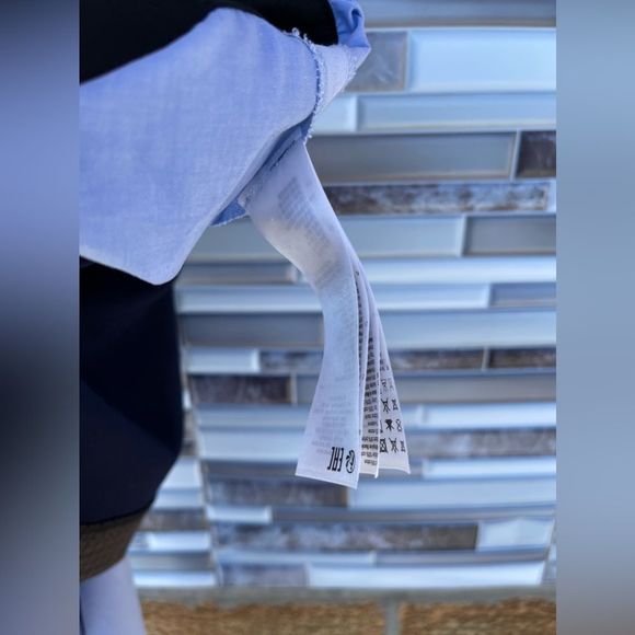 Sandro Blue and Brown Mini Dress - Picture 12 of 13